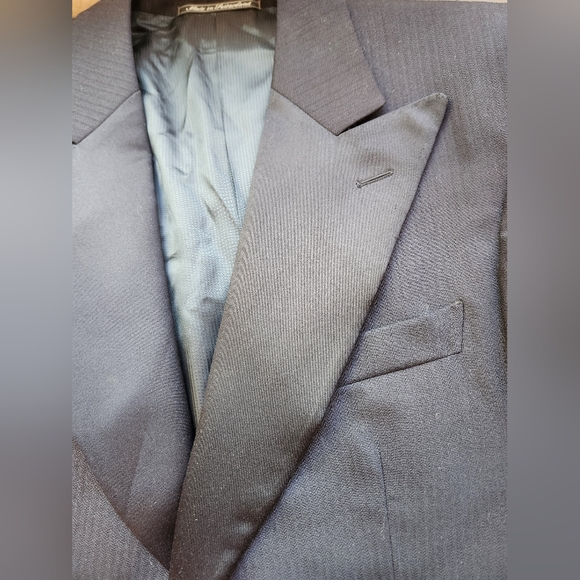 š„Ermendilgo Zegna 40R Tuxedo Navy/Dark Blue - Picture 2 of 8